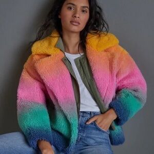 Blanknyc Hard to Forget Ombré Faux Fur Teddy Coat